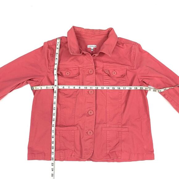 Pink Button Up Jean Jacket - Picture 9 of 9